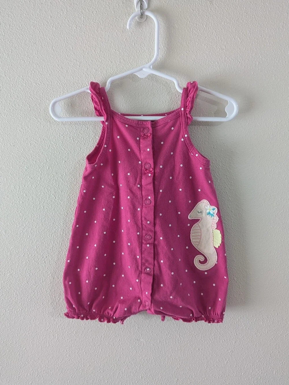 Pink Seahorse Romper